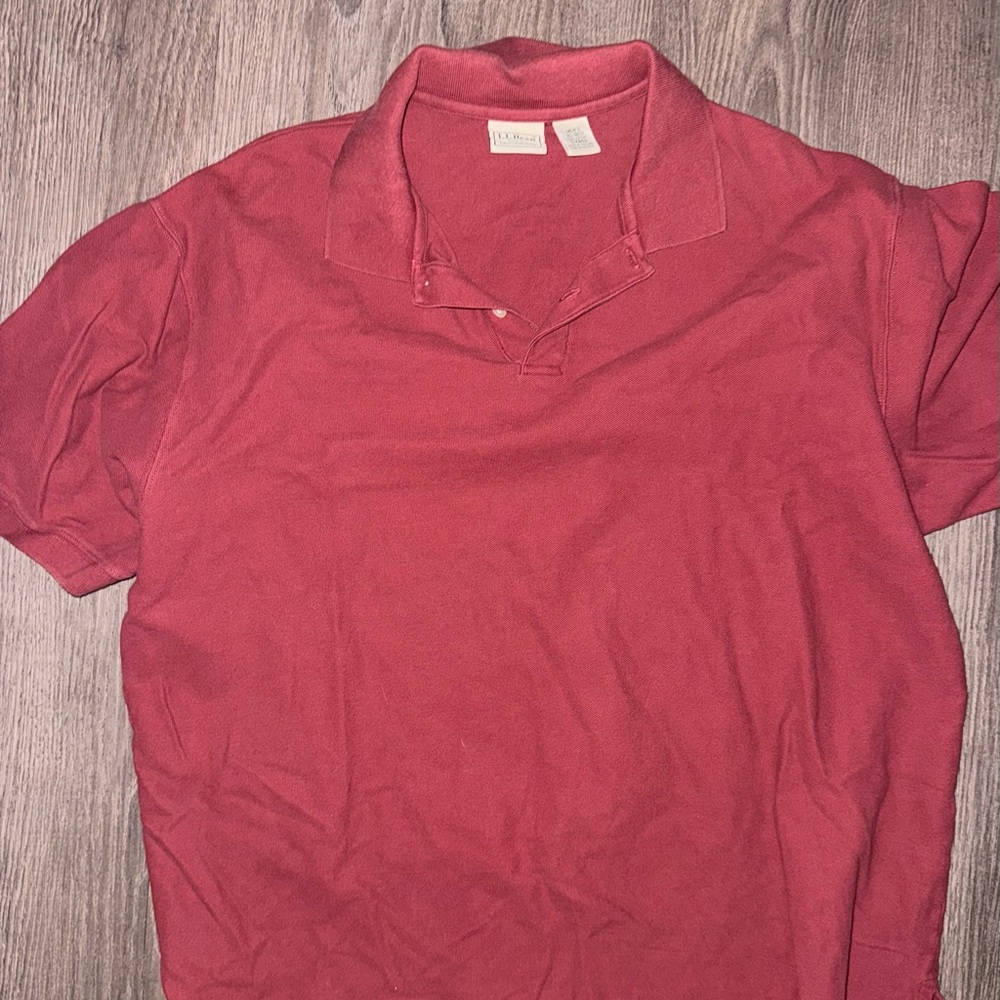 L.L. Bean Men's Burgundy Polo Shirt